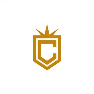 Abstract letter C shield logo vector design template Stock Illustration