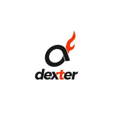 Abstract Letter D With Fire Logo Symbol Stock Illustration