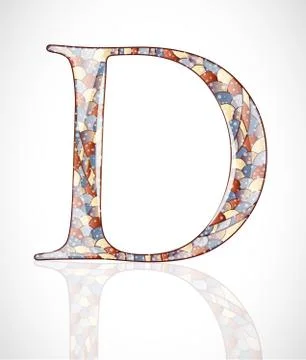 Abstract letter D. Stock Illustration