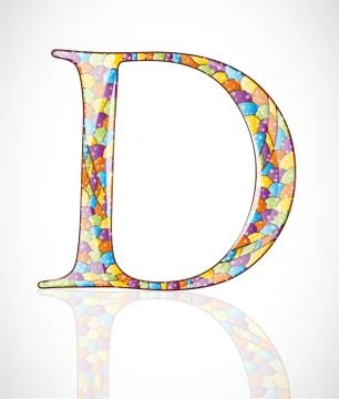 Abstract letter D. Stock Illustration
