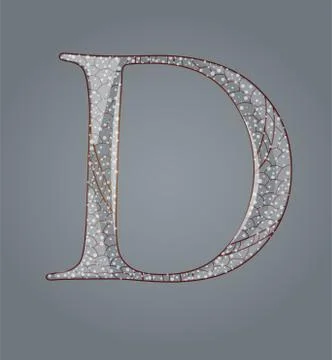 Abstract letter D. Stock Illustration