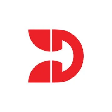 Abstract letter d simple geometric logo Stock-Illustration