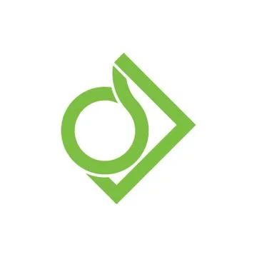 Abstract letter d square frame logo vector Stock Illustration