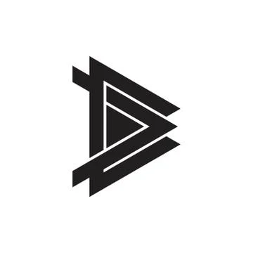 Abstract letter dc geometric triangle arrow logo vector Illustrazione stock