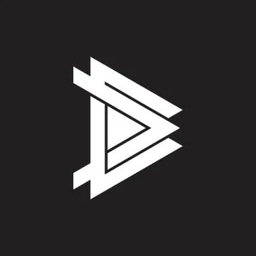 Abstract letter dc geometric triangle arrow logo vector Illustrazione stock