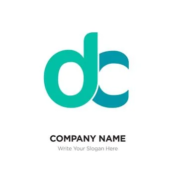 Abstract letter dc,cd logo design template, green Alphabet initial letters co Stock Illustration