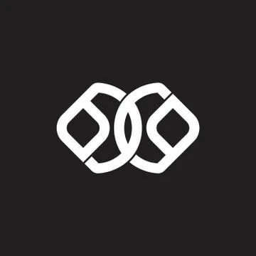 Abstract letter dd linked line logo vector Stock Illustration