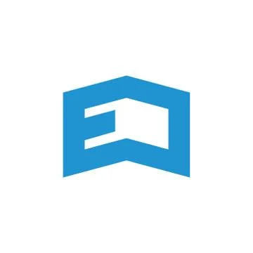 Abstract letter e book education geometric logo Stock Illustration