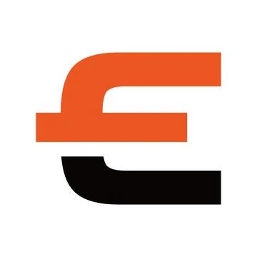 Abstract Letter E Graphic Element Stock Illustration