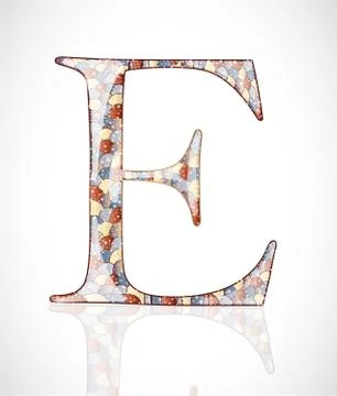 Abstract letter E. Stock Illustration