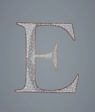 Abstract letter E. Illustrazione stock