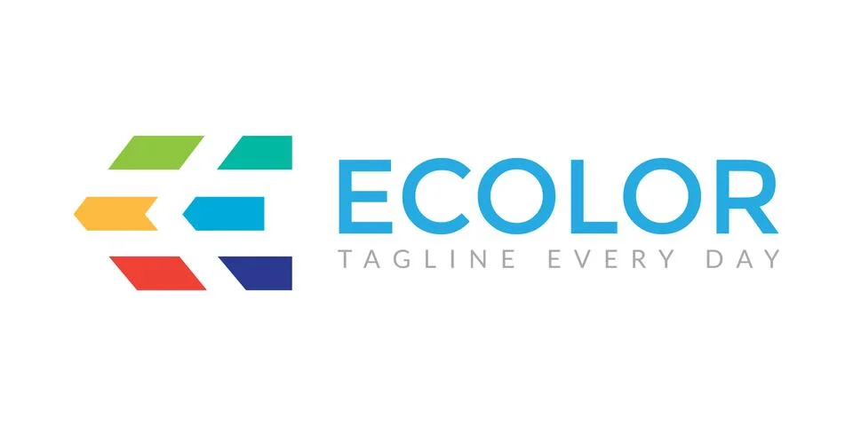 Abstract letter E logo design Stock-Illustration