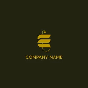Abstract letter E luxury logo Stock Illustration