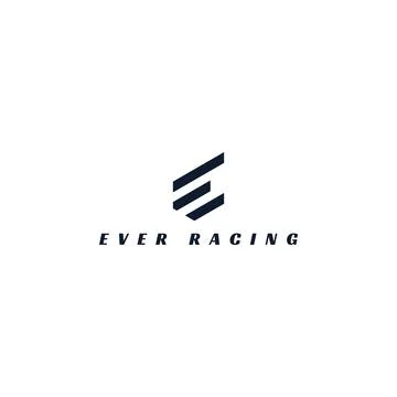 Abstract Letter E or EE logo with fast speed lines in dark blue color Stock Illustration