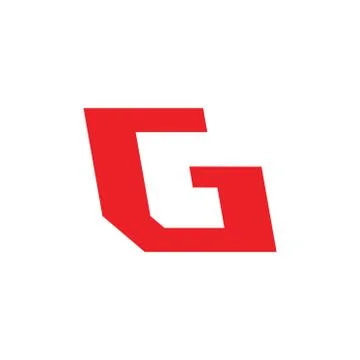 Abstract letter g simple geometric logo Stock Illustration
