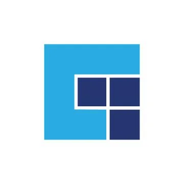 Abstract letter g square simple colorful logo vector Stock Illustration