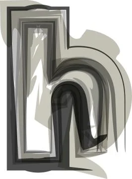 Abstract Letter h Stock Illustration