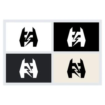 Abstract Letter H Lightning Bolt Logo Symbol Stock-Illustration