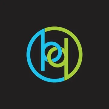 Abstract letter hd circle linked logo vector Stock Illustration