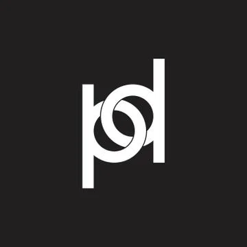 Abstract letter hd linked logo vector Stock Illustration