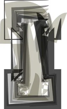 Abstract Letter I Stock Illustration