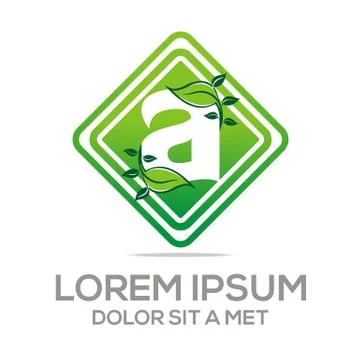 Abstract Letter A Idea Concept Strategy Solution Ecology Leaf Stock Illustration