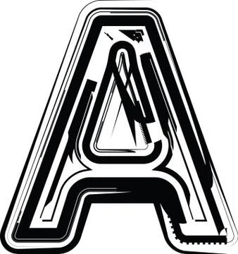 Abstract letter a Stock Illustration