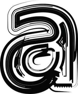Abstract letter a Stock Illustration