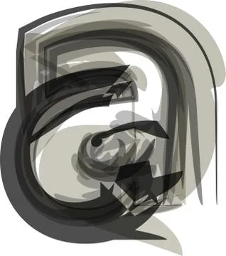 Abstract Letter a Stock Illustration