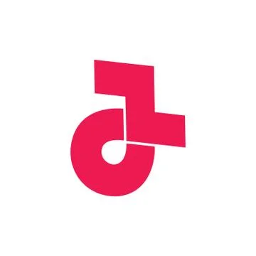 Abstract letter jd simple logo vector Stock Illustration