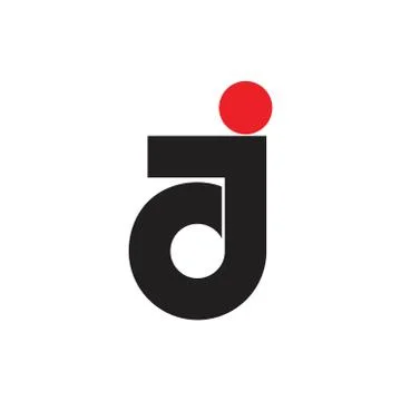 Abstract letter jd simple loop logo vector Stock Illustration