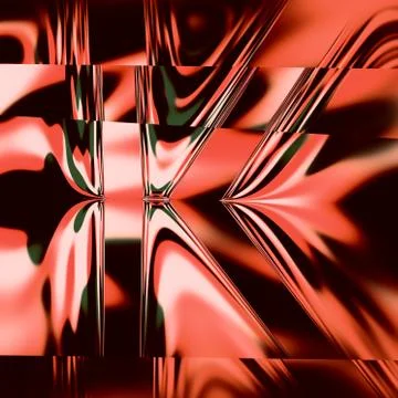 Abstract Letter K. Creative Computer Generated Illustration. Digital Effect. Stock Illustration