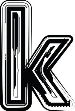 Abstract letter k Illustrazione stock