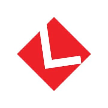 Abstract letter kl simple square geometric logo Stock Illustration