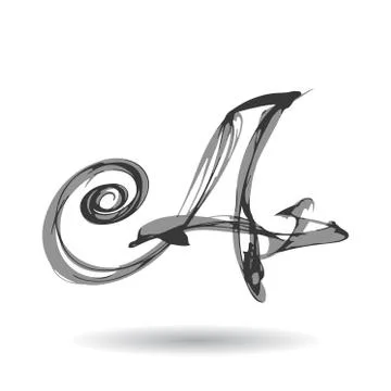 Abstract letter A logo design template. black and white creative sign. icon Stock Illustration