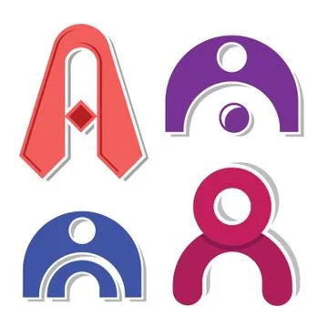 Abstract letter A logo Stock Illustration