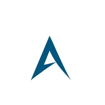 Abstract letter A logo vector font. Futuristic outline letter. High quality l Stock Illustration