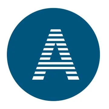 Abstract letter A logo vector font. Futuristic outline letter. High quality l Stock Illustration