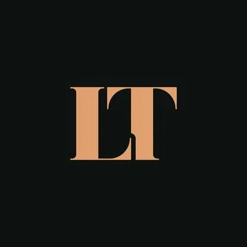 Abstract letter LT logo. This logo icon incorporate with abstract shape in th Stock Illustration