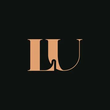 Abstract letter LU logo. This logo icon incorporate with abstract shape in th イラスト素材