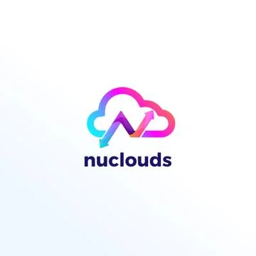 Abstract Letter M Clouds Technology Logo Sign Symbol Icon Stock Illustration