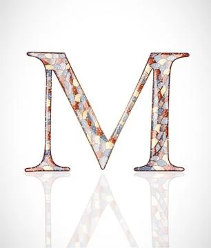 Abstract letter M. Stock Illustration