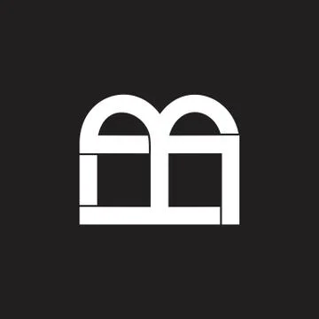 Abstract letter m store front building design logo Stock Illustration