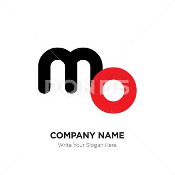 Om logo design initial letter Royalty Free Vector Image