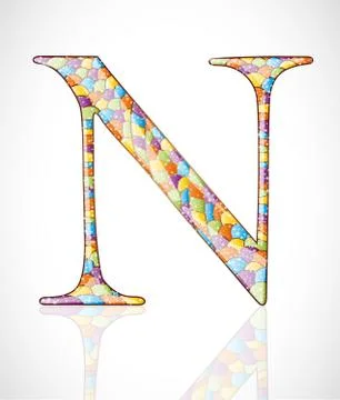 Abstract letter N. Stock Illustration
