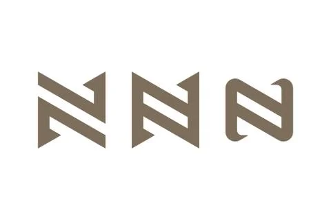 Abstract letter N logos Stock Illustration