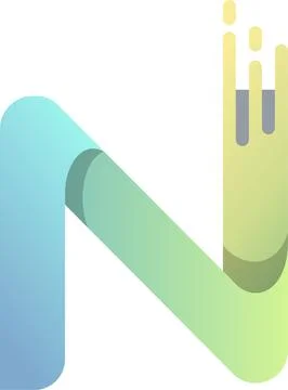 Abstract letter N modern initial lettermarks logo design Stock Illustration