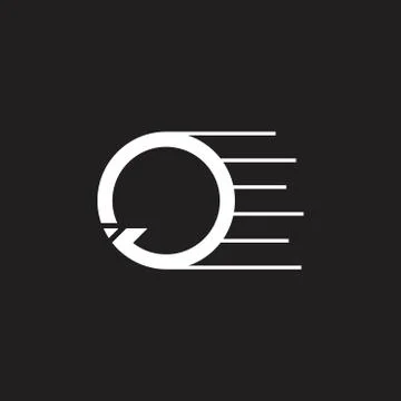 Abstract letter o fast motion logo vector Illustrazione stock