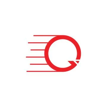 Abstract letter o fast motion logo vector Stock Illustration