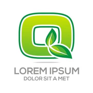 Abstract Letter O Idea Concept Strategy Solution Ecology Leaf Stock Illustration